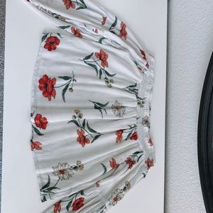 off the shoulder long sleeve floral top:)